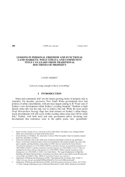 lessons in personal freedom and functional land markets