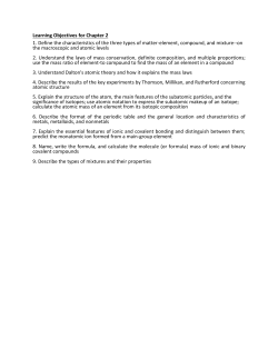 Learning Objectives for Chapter 2 1. Define the characteristics of the