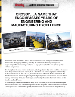 CROSBY. . . A NAME THAT ENCOMPASSES YEARS OF
