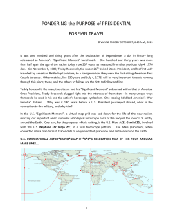 PONDERING the PURPOSE of PRESIDENTIAL