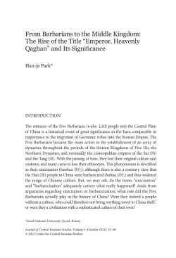 From Barbarians to the Middle Kingdom: The Rise of the Title
