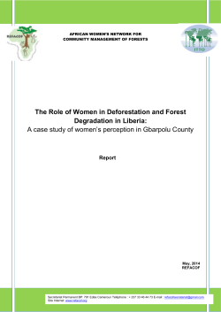 The Role of Women in Deforestation and Forest Degradation