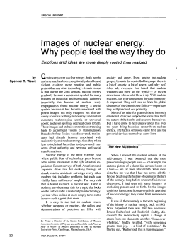 Images of nuclear energy: Why people feel the way they do