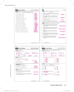 Lesson 3.5 Answers - Fort Thomas Independent Schools