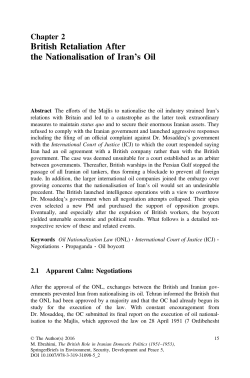 British Retaliation After the Nationalisation of Iran`s Oil