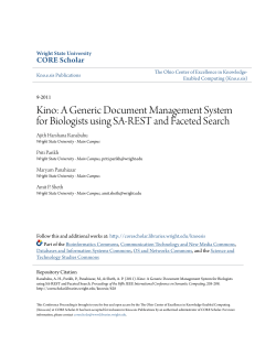 Kino: A Generic Document Management System for Biologists using