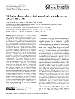 Attribution of ozone changes to dynamical and chemical processes
