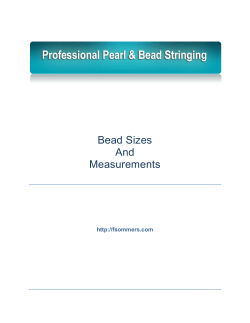 Bead Sizes And Measurements - Subscribe to Professional Pearl