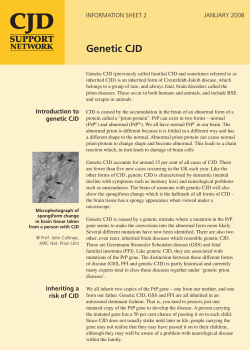 Genetic CJD - CJD Support Network
