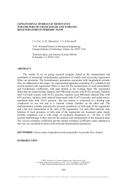 LONGITUDINAL HYDRAULIC RESISTANCE PARAMETERS OF