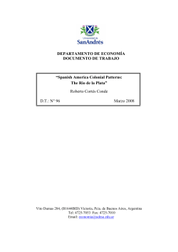 Spanish America Colonial Patterns: The Rio de la Plata