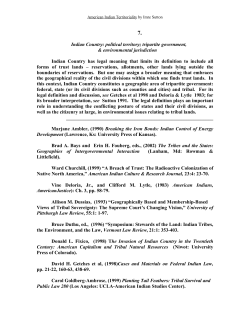 Indian Country - Native American Constitution and Law Digitization