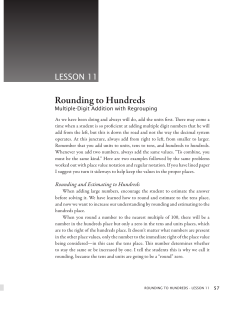 Rounding to Hundreds