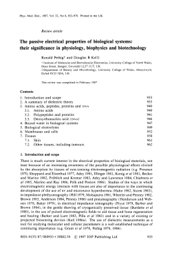 The passive electrical properties of biological systems