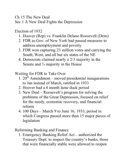 Ch 15 The New Deal Sec 1 A New Deal Fights