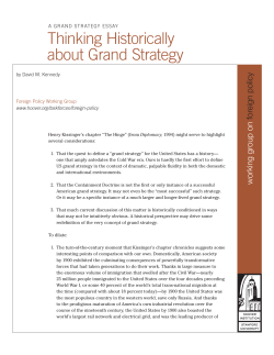 thinking Historically about grand strategy