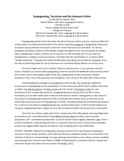 Scapegoating, Terrorism and the Innocent Victim