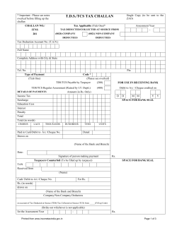 ITNS-281 - Income Tax Department