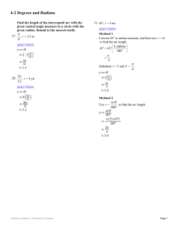 4-2 Degrees and Radians