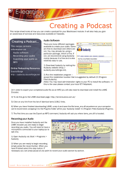 Creating Podcasts for Blackboard - E