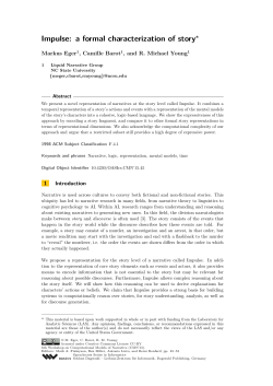 Impulse: a formal characterization of story