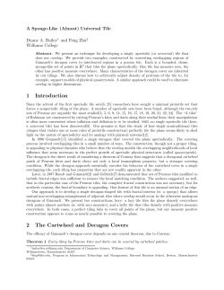 1 Introduction 2 The Cartwheel and Decagon Covers