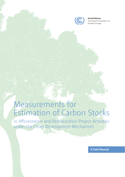 Measurements for Estimation of Carbon Stocks