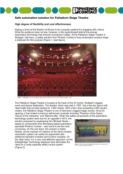 Safe automation solution for Palladium Stage Theatre