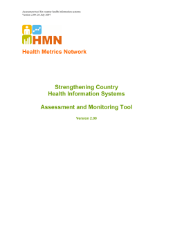 Strengthening country health information systems