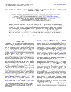 NEW RARE EARTH ELEMENT ABUNDANCE DISTRIBUTIONS