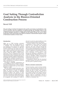 Goal Setting Through Contradiction Analysis in the