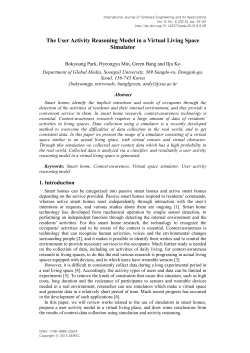 The User Activity Reasoning Model in a Virtual Living