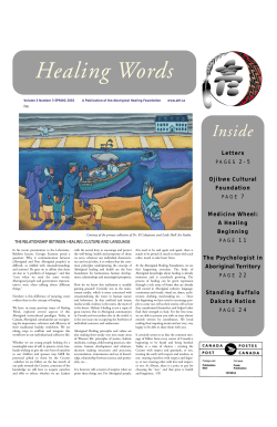 Healing Words - Vol. 3 No. 3 - Aboriginal Healing Foundation