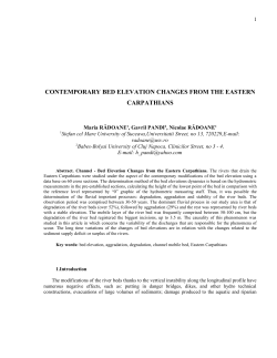 Modificări contemporane ale patului albiilor de r&acirc;u din zona