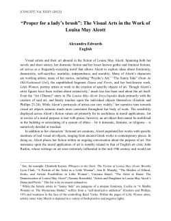 The Visual Arts in the Work of Louisa May Alcott