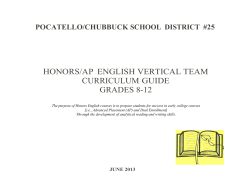 honors/ap english vertical team curriculum guide grades 8-12