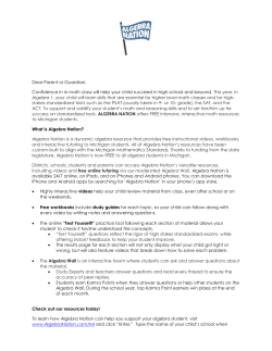 Dear Parent or Guardian, Confidence in in math