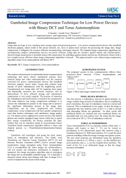 Gamboled Image Compression Technique for Low Power