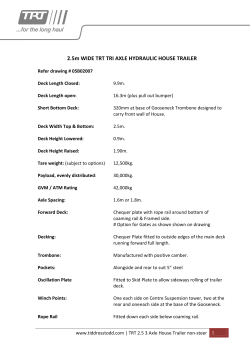 2.5m WIDE TRT TRI AXLE HYDRAULIC HOUSE TRAILER