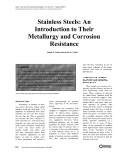 Stainless Steels: An Introduction to Their Metallurgy