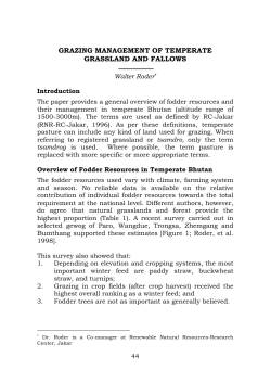Grazing Management of Temperate Grasslands and Fallows