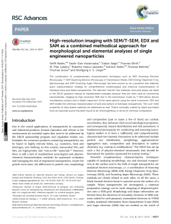 High-resolution imaging with SEM/T-SEM, EDX
