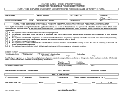 Application for handicap parking