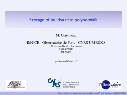 Storage of multivariate polynomials