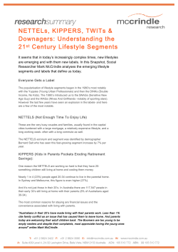 Understanding the 21st Century Lifestyle Segments