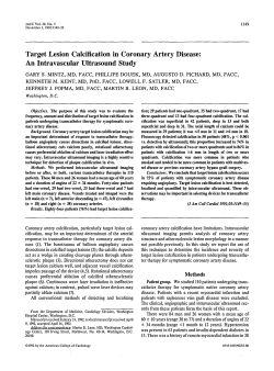 Target lesion calcification in coronary artery disease