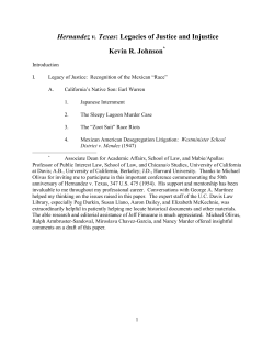 Hernandez v. Texas: Legacies of Justice and Injustice