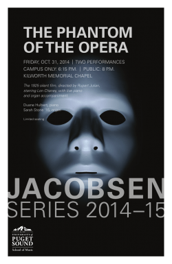 the phantom of the opera - University of Puget Sound