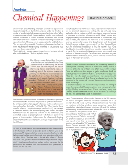 Chemical Happenings