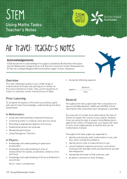 Air Travel: Teacher`s Notes